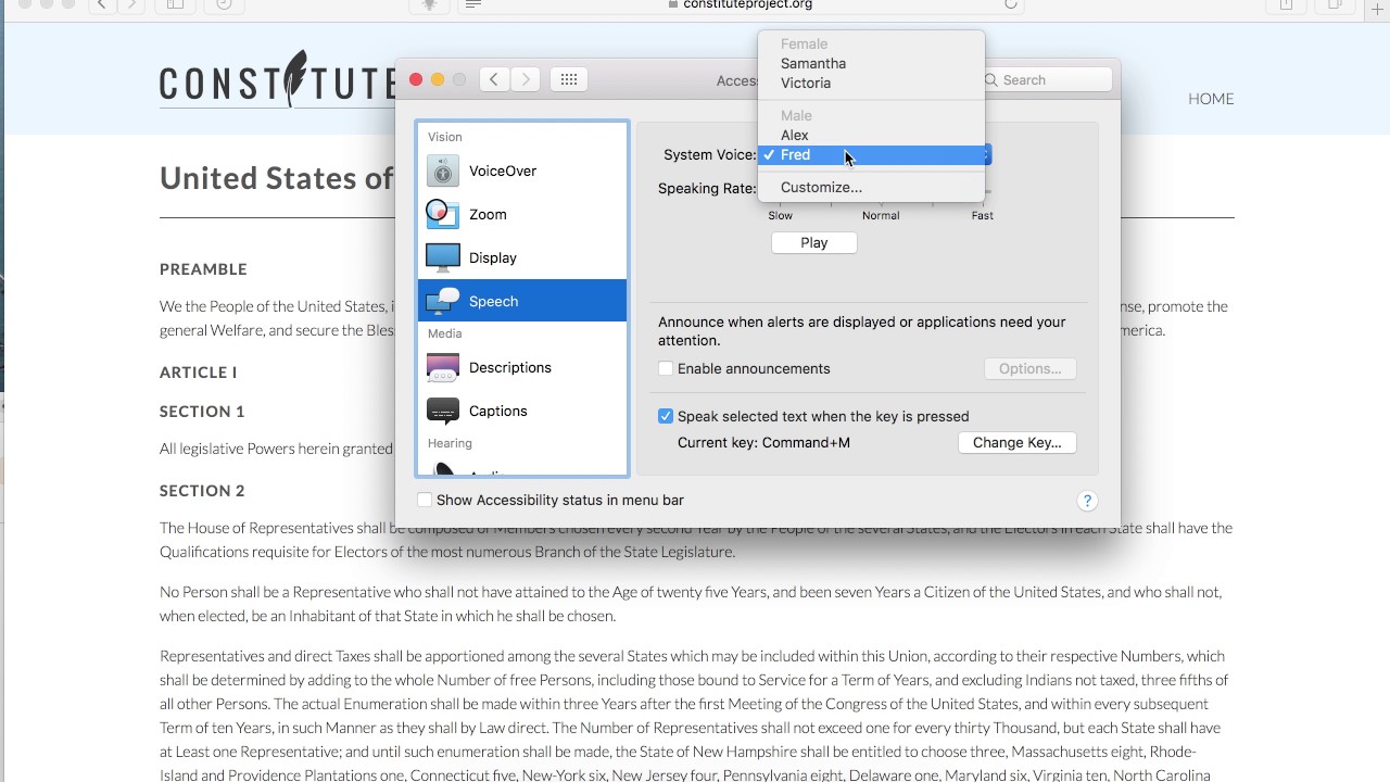 how to have text read aloud on mac